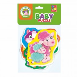 Мягкие пазлы Baby Puzzle Мама и малыш 4 картинки 12 элементов 